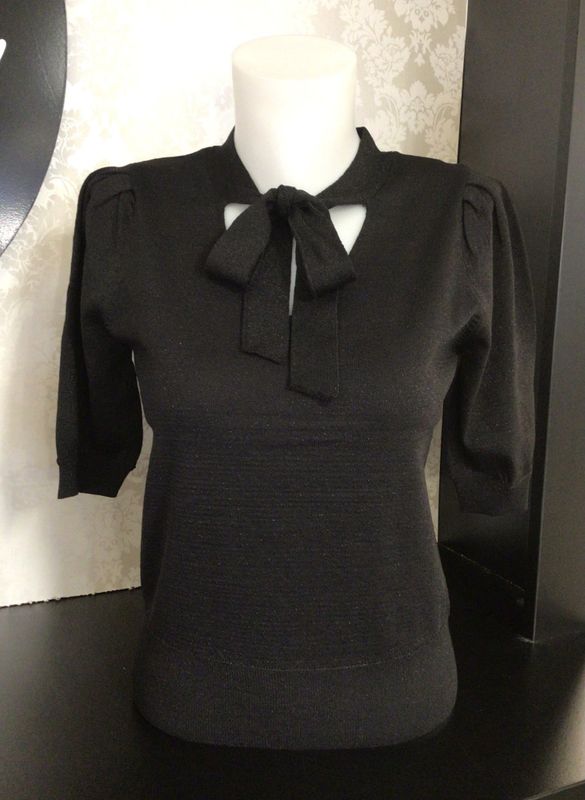 Hovedbilde BYMobbe Bow Jumper 20818235 - Meteorite Black 194008