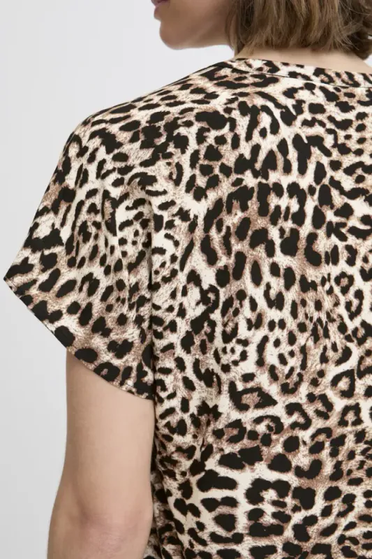 Hovedbilde BYMmjoella V-neck Top 20816529 - Birch Leopard 204522