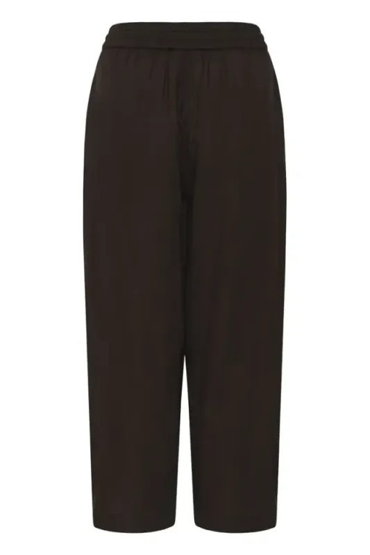 KAMilia Cropped Wide Pants 10509666 - Black Coffey 191111