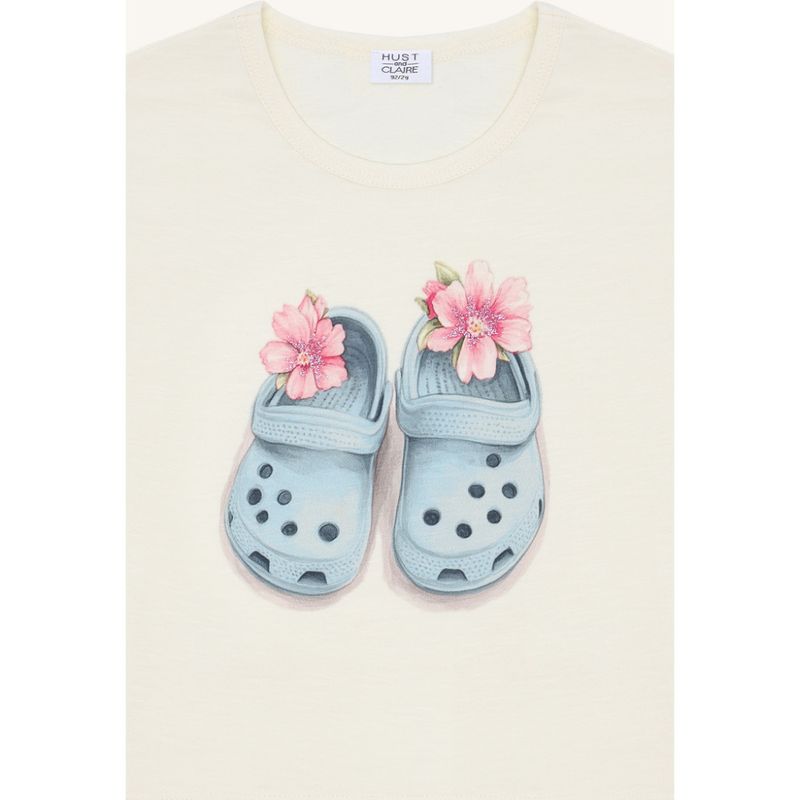 H&C Alma Sandals T-shirt 12475 - Ivory 3270