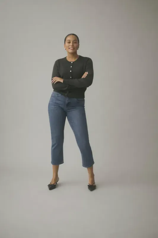 Hovedbilde KARiver Cropped Jeans 10511088 - Medium Blue 102272