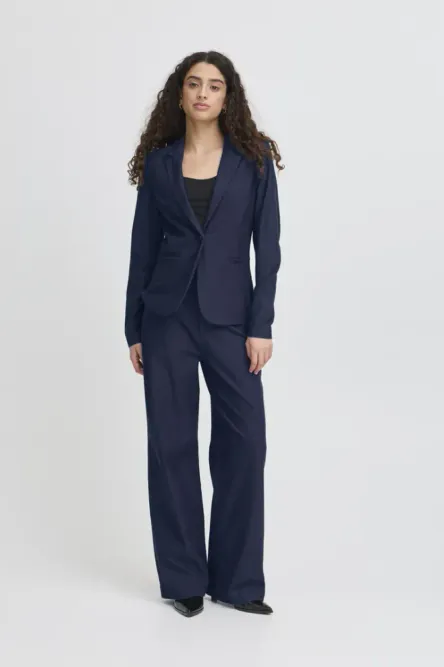 Hovedbilde IHKATE Long Wide Pants 20124291 - Dark Blue Denim ...