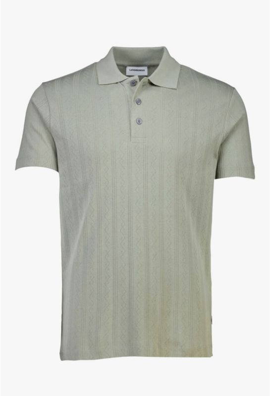Hovedbilde Lindbergh Jacquard Polo Shirt 30-404115 - Khaki Green