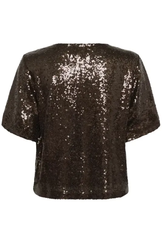 Hovedbilde KAMiranda Sequin Blouse 10510898 - Black Koffee 191111