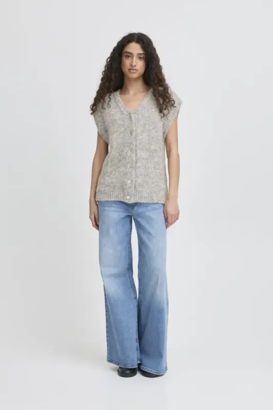 Hovedbilde IHBelablue Waistcoat 20124197 - Grey Melange 200317