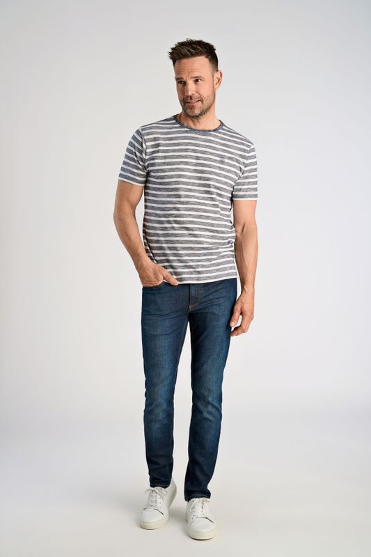 JACK´S Striped T-shirt 3-400108 - Navy/Hvite
