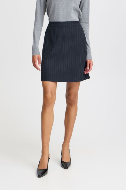 Hovedbilde BYMmidde Short Skirt 20815545 - Navy Pinstripe 203921